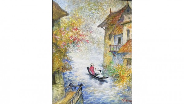 Tam Da slope (50cm x 70cm) <br> Oil on canvas (2021) <br> Ha My Ly (1946-)